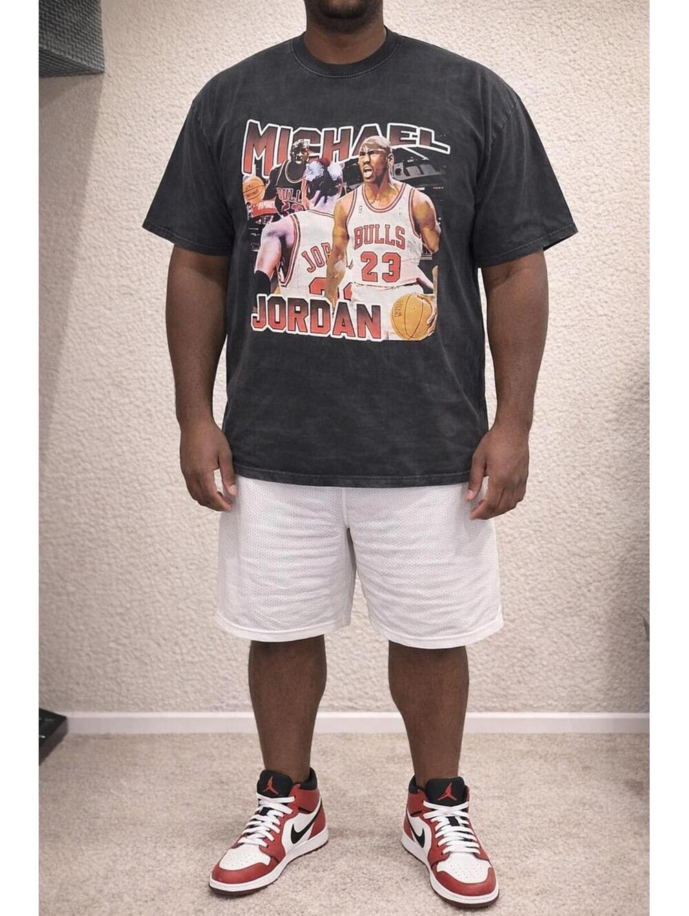 Destressed Michael Jordan Heavyweight Tee Size XXL (020)